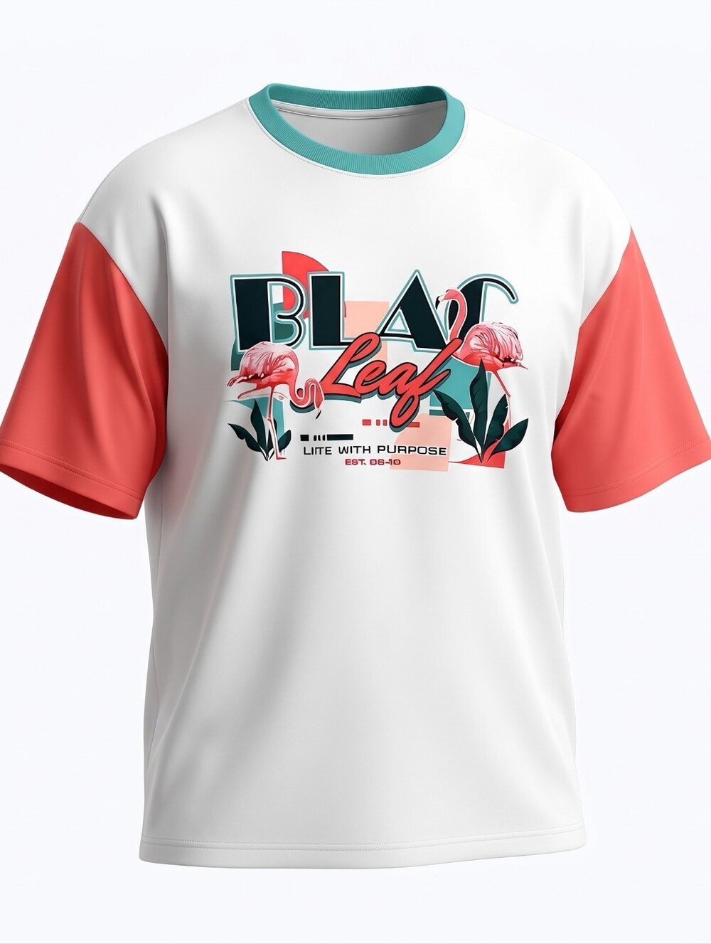 Blac Leaf Clothing Live With Purpose Flamingo White Shirt size 2X